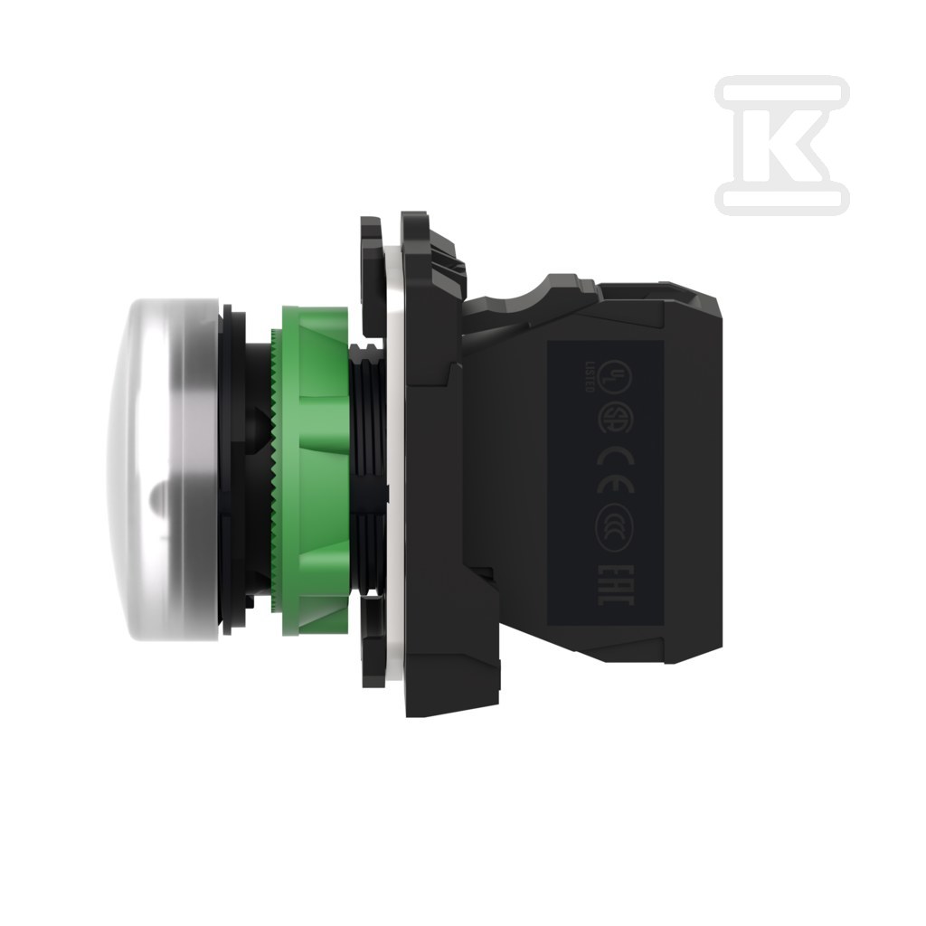 Сигнальна лампа біла LED 24V пластикова - XB5AVB1